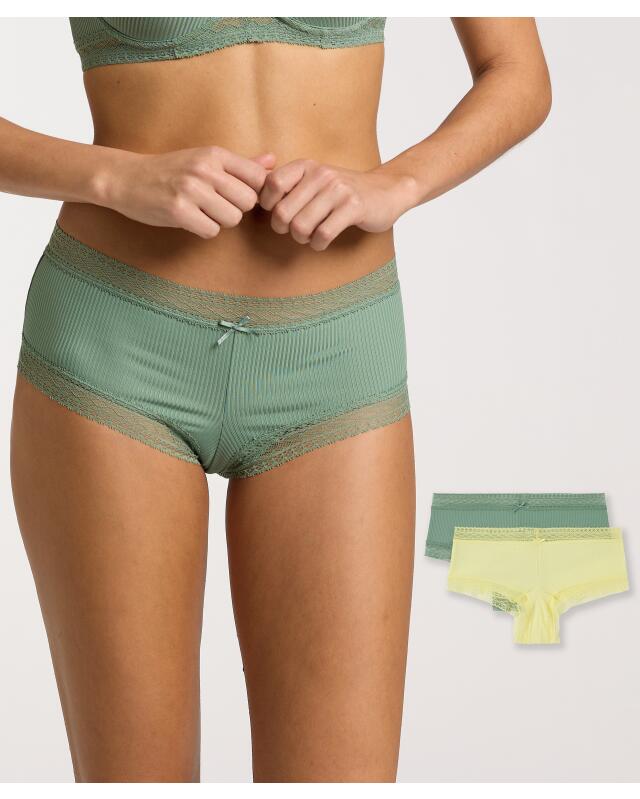 سراويل داخلية قصيرة مضلعة للنساء، كاكي (KiK Gerippte Pantys (Khaki)) — KiK, منتج ألماني أصلي في المغرب
