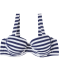 Gestreiftes Bikini-Oberteil blau gestreift