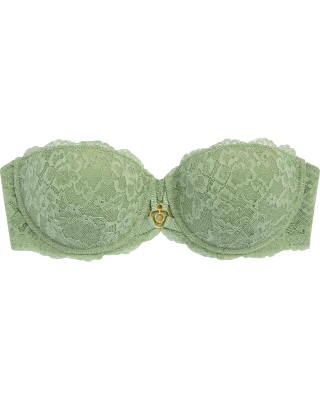 حمالة صدر بوش أب بقصة بالكونيت + سترينغ للنساء، كاكي (KiK Push-up-BH Balconette + String (Khaki)) — KiK, منتج ألماني أصلي في المغرب
