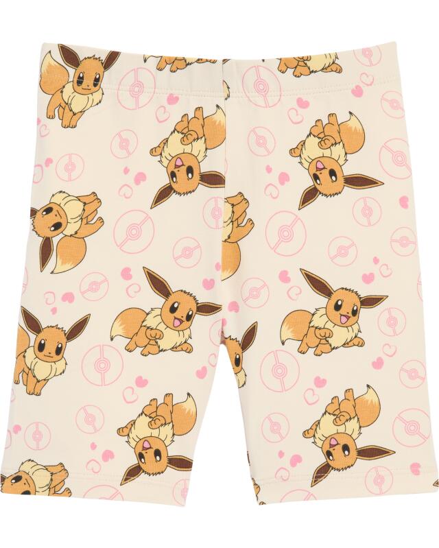 شورت دراجة Eevee للبنات، أبيض كسري (KiK Radlerhose mit Evoli (offwhite)) — KiK, منتج ألماني أصلي في المغرب