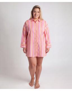 rose vif rayé