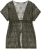 Strandtunika aus Häkelspitze Khaki