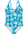 Badeanzug mit Cut-out petrol
