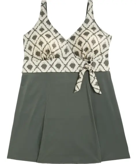 Badekleid in Khaki