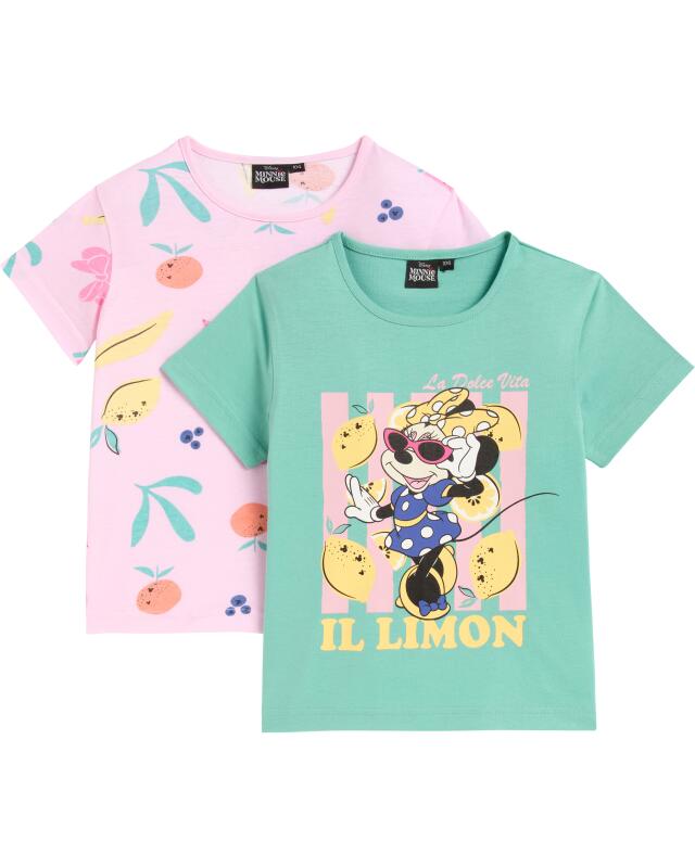 Minnie Mouse T-shirts for girls, green/hot pink (KiK Minnie Mouse T-Shirts (grün/pink)) — KiK, authentic German product in Morocco