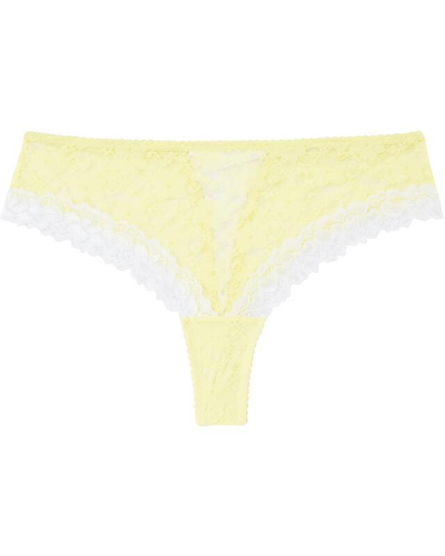 Lace thong for women, yellow (KiK Spitzen-String (gelb)) — KiK, authentic German product in Morocco