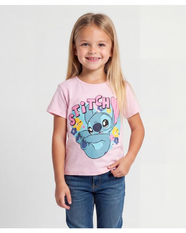 T-shirts Stitch fille, blanc/rose (KiK Stitch T-Shirts (weiß/rosa)) — KiK, produit allemand authentique au Maroc