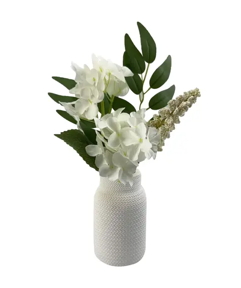Kunstblumen in Vase