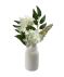Kunstblumen in Vase weiß