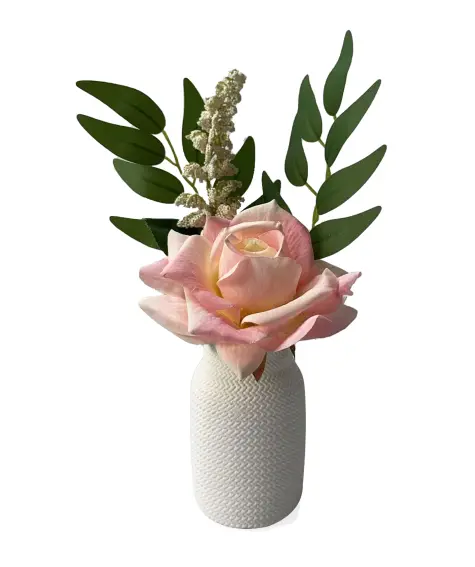 Kunstblumen in Vase