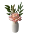 Kunstblumen in Vase rosa