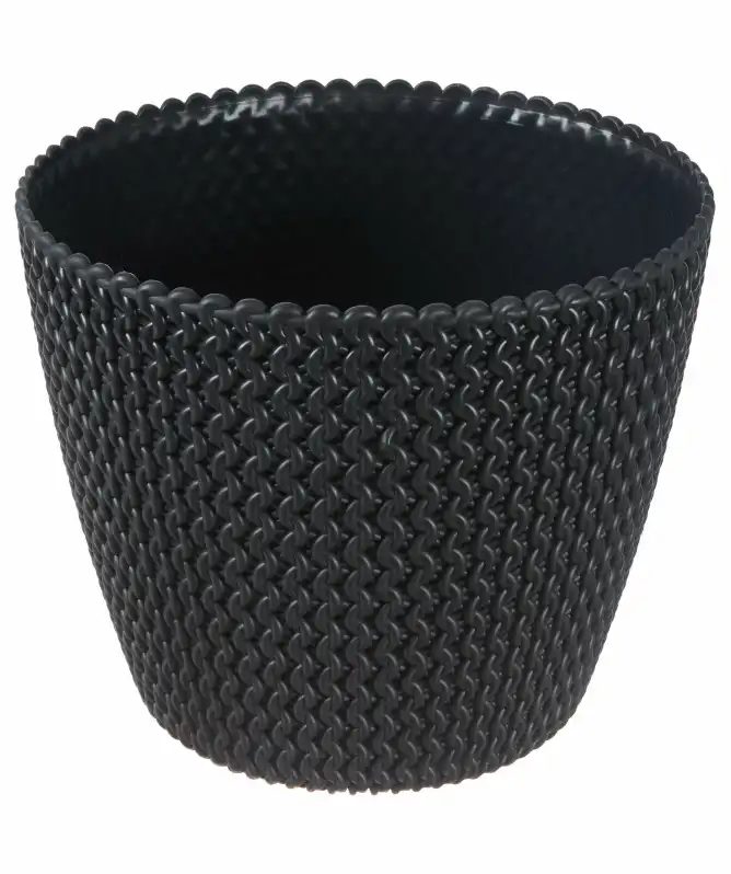 Bloempot in gebreide look