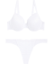 Bügel-BH + String mit Lochstickereien weiß