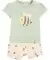 Koszulka + szorty z muślinu zielony