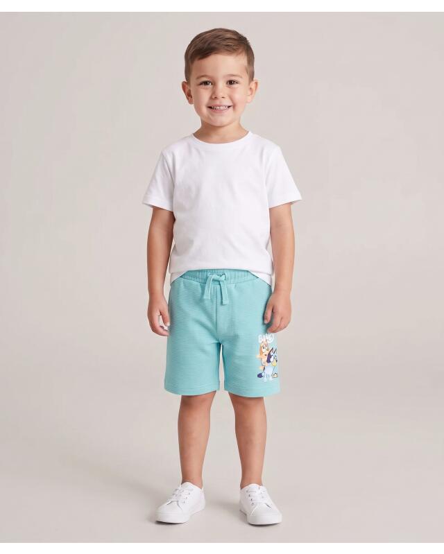 Bermuda-length sweat shorts for boys, turquoise (KiK Sweatshorts in Bermudalänge (türkis)) — KiK, authentic German product in Morocco