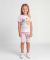 T-Shirt + Radlerhose weiß/rosa