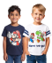 T-Shirts weiß/dunkelblau