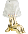 LED-Leuchte mit Figur gold glänzend