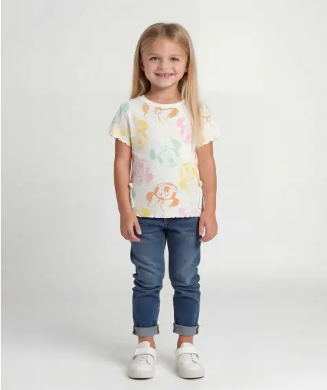 Geripptes T-Shirt