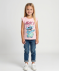 T-shirt met ruches aan de mouwen lichtroze