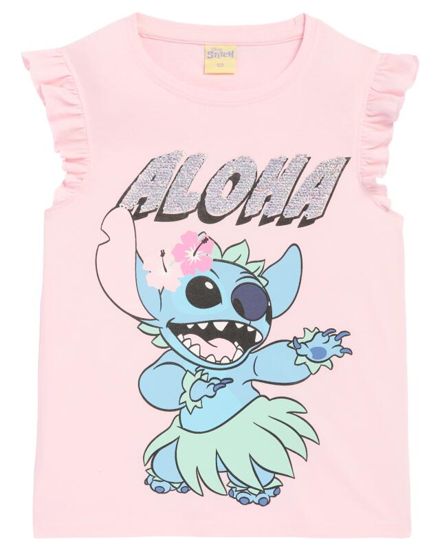 T-shirt à manches à volants fille, rose clair (KiK T-Shirt mit Rüschenärmeln (hellrosa)) — KiK, produit allemand authentique au Maroc