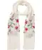 Schal mit Stickereien weiß
