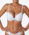 Biustonosz push-up biały