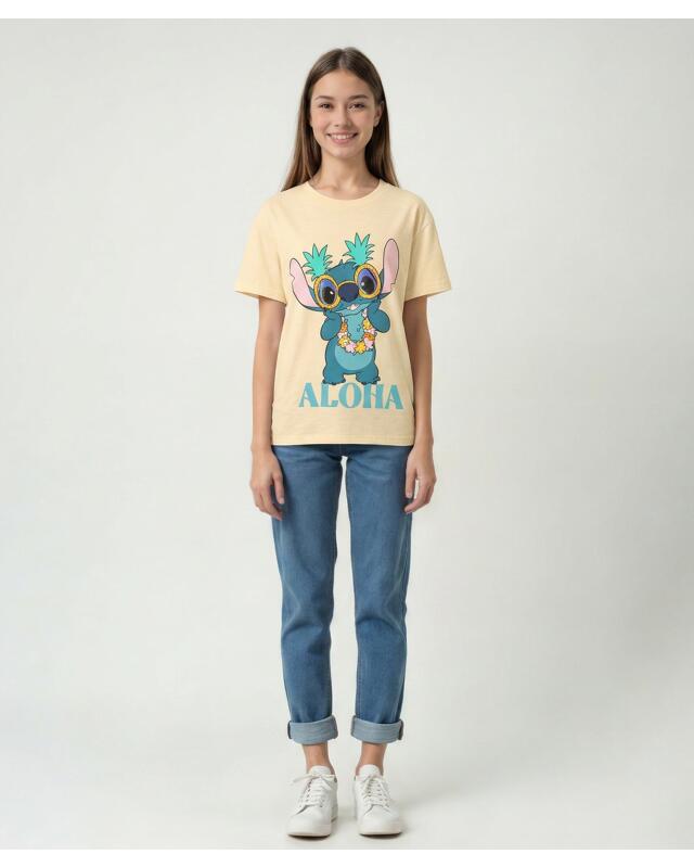 T-shirt oversize fille, jaune clair (KiK T-Shirt Oversize (hellgelb)) — KiK, produit allemand authentique au Maroc
