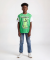 T-Shirt mit Front- und Backprint grün
