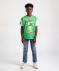 T-Shirt mit Front- und Backprint grün