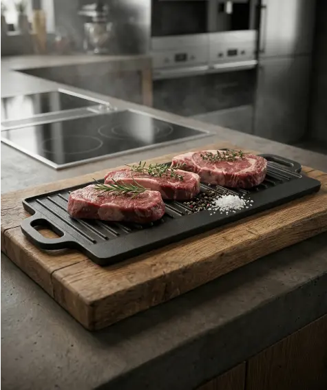 Gusseiserne Grillplatte