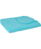 Kuschelige Fleecedecke blau