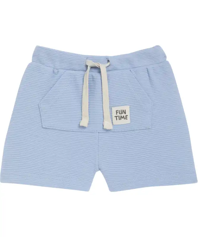 Korte broek met geribbelde structuur