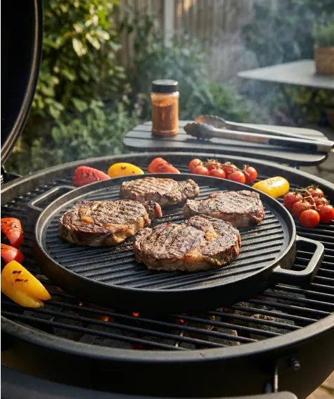 Gusseiserne Grillplatte