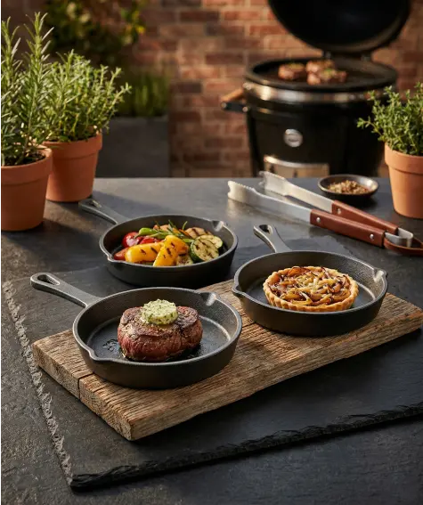 Gusseiserne Grillpfännchen