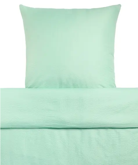 Mintgrüne Seersucker-Bettwäsche