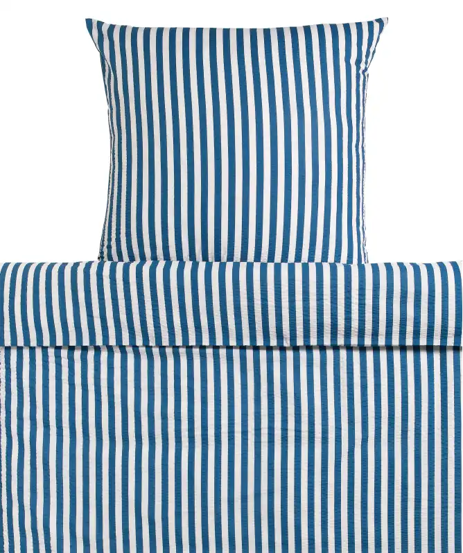 Gestreifte Seersucker-Bettwäsche