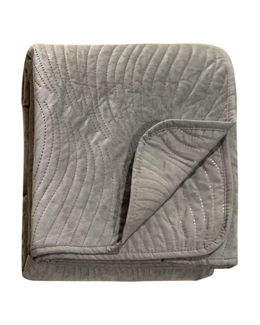 Samt-Tagesdecke, Beige