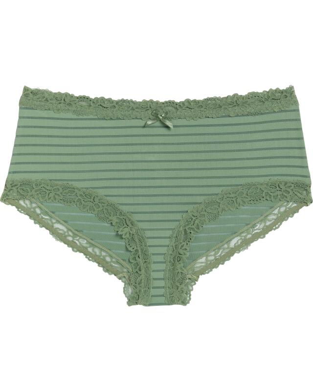Shorty à motif burn-out rayé femme, kaki (KiK Panty mit gestreiftem Ausbrennermuster (Khaki)) — KiK, produit allemand authentique au Maroc