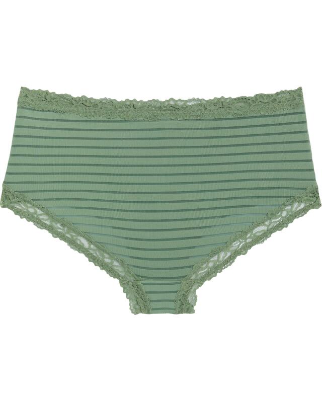 Shorty à motif burn-out rayé femme, kaki (KiK Panty mit gestreiftem Ausbrennermuster (Khaki)) — KiK, produit allemand authentique au Maroc