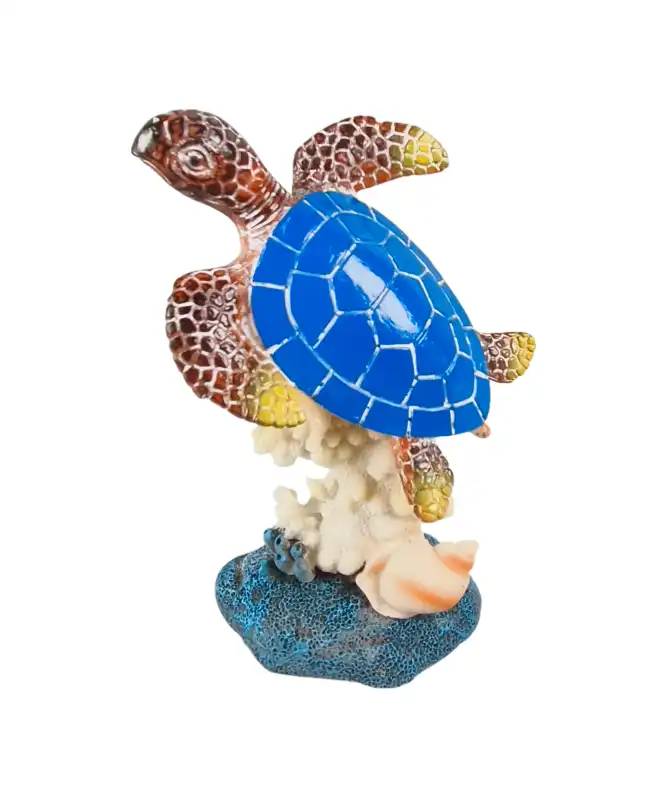 Deko-Schildkröte mit Koralle