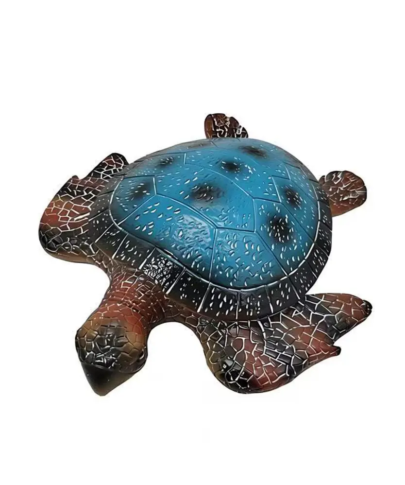 Deko-Schildkröte schimmernd, blau