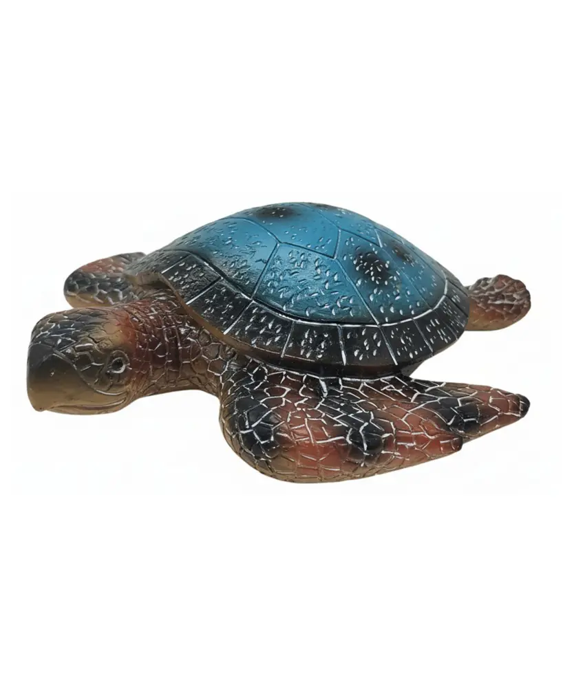 Deko-Schildkröte schimmernd, blau