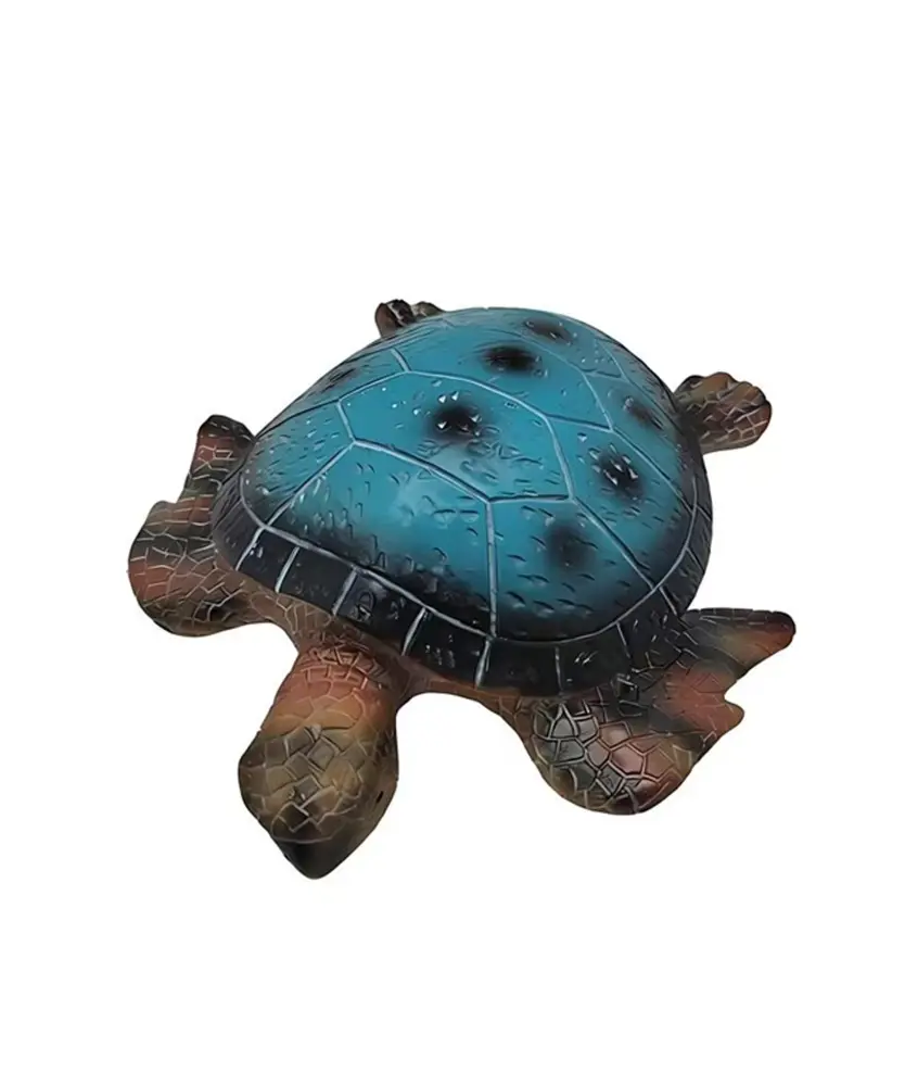 Deko-Schildkröte schimmernd, blau