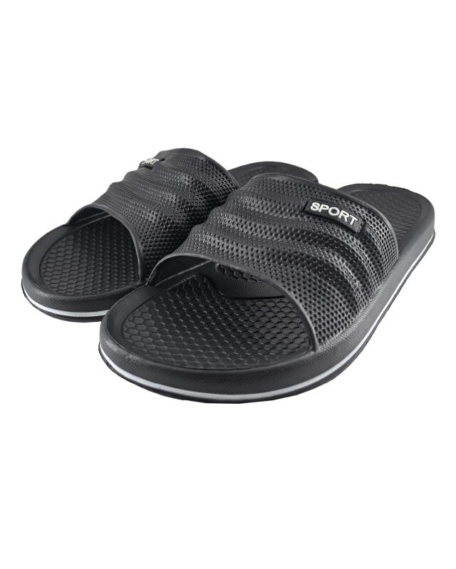 Claquettes homme, noir — KiK, produit allemand authentique au Maroc