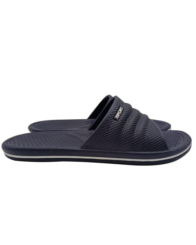 Claquettes homme, bleu marine — KiK, produit allemand authentique au Maroc