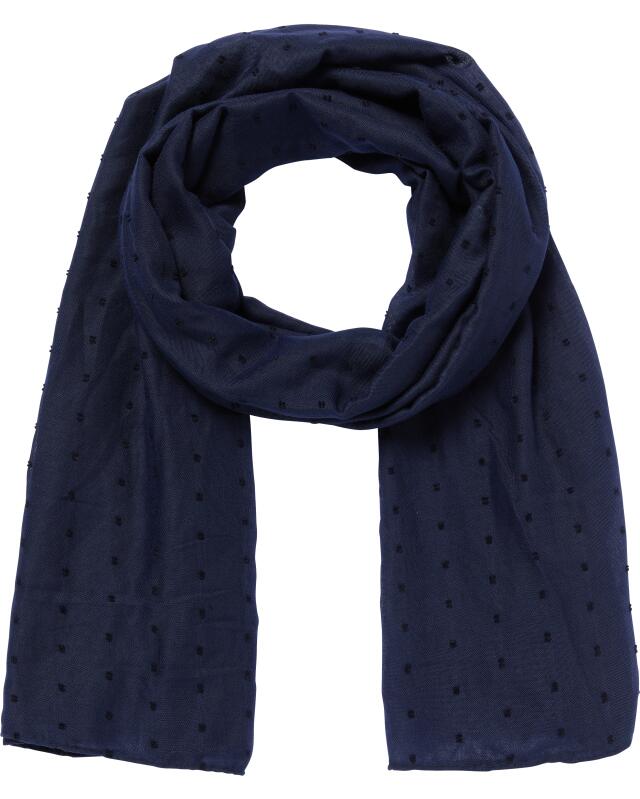 Écharpe texture à pois femme, bleu marine (KiK Schal mit Punktestruktur (dunkelblau)) — KiK, produit allemand authentique au Maroc