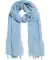 Schal mit Stickerei und Quasten hellblau