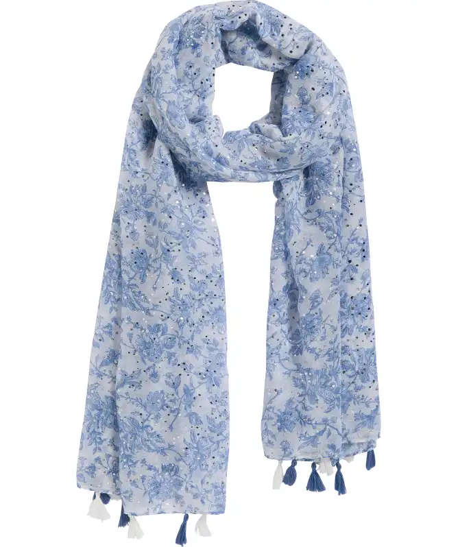 Sjaal met glinsterende print