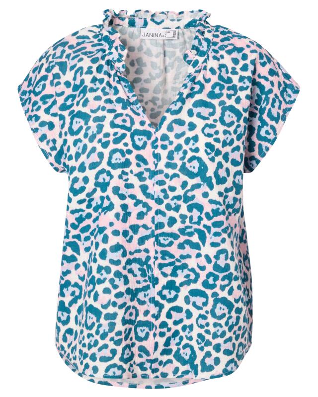 Leopard print muslin blouse for women, leopard print (KiK Musselin-Bluse Leo (Leopardendruck)) — KiK, authentic German product in Morocco